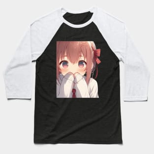 Anime Peeker - Anime girl Baseball T-Shirt